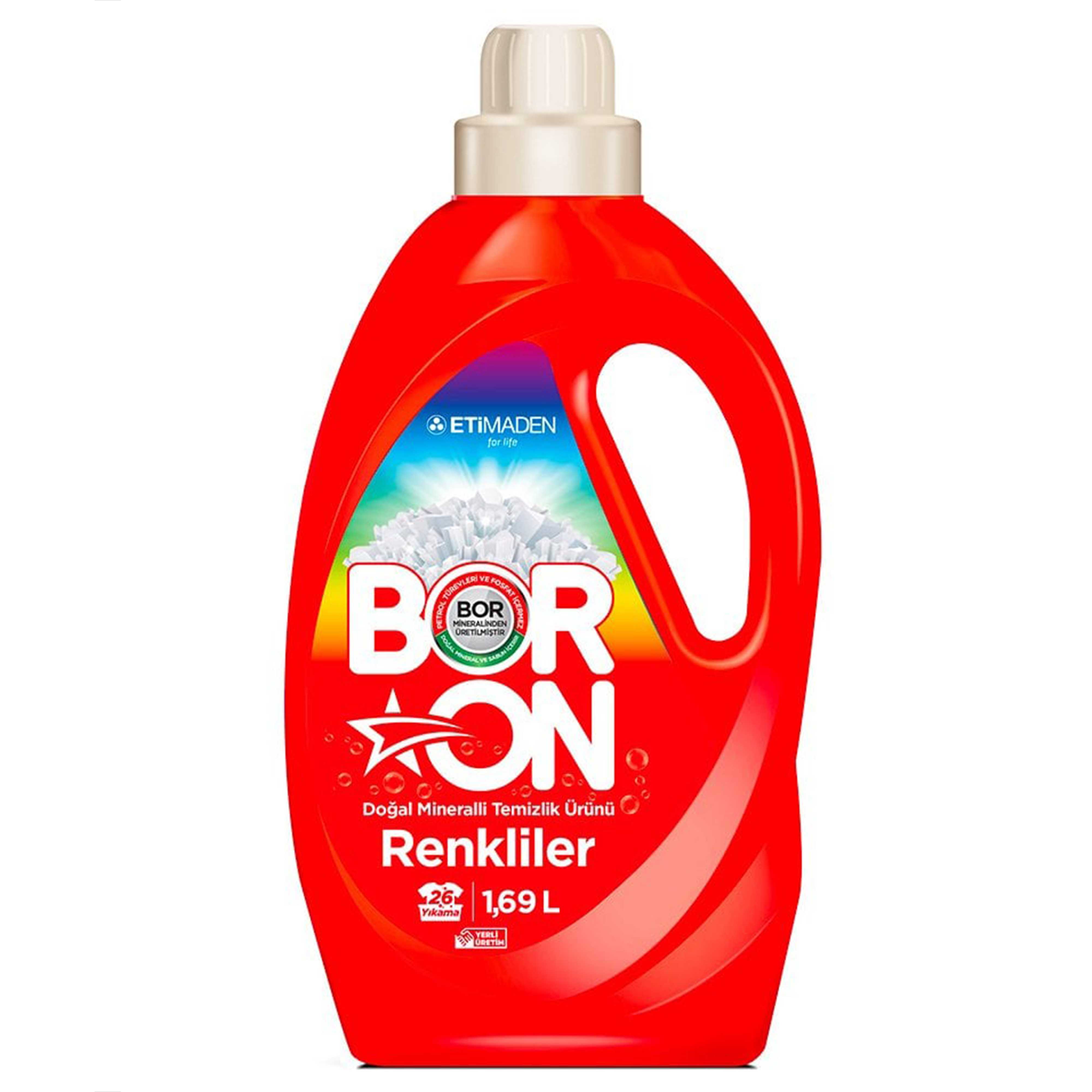 Boron Doğal Mineralli Sıvı Temizlik Ürünü 1,69 lt - Renkliler