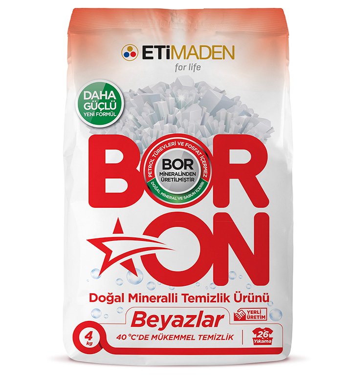 Boron Doğal Mineralli Toz Temizlik Ürünü 4 kg - Beyazlar