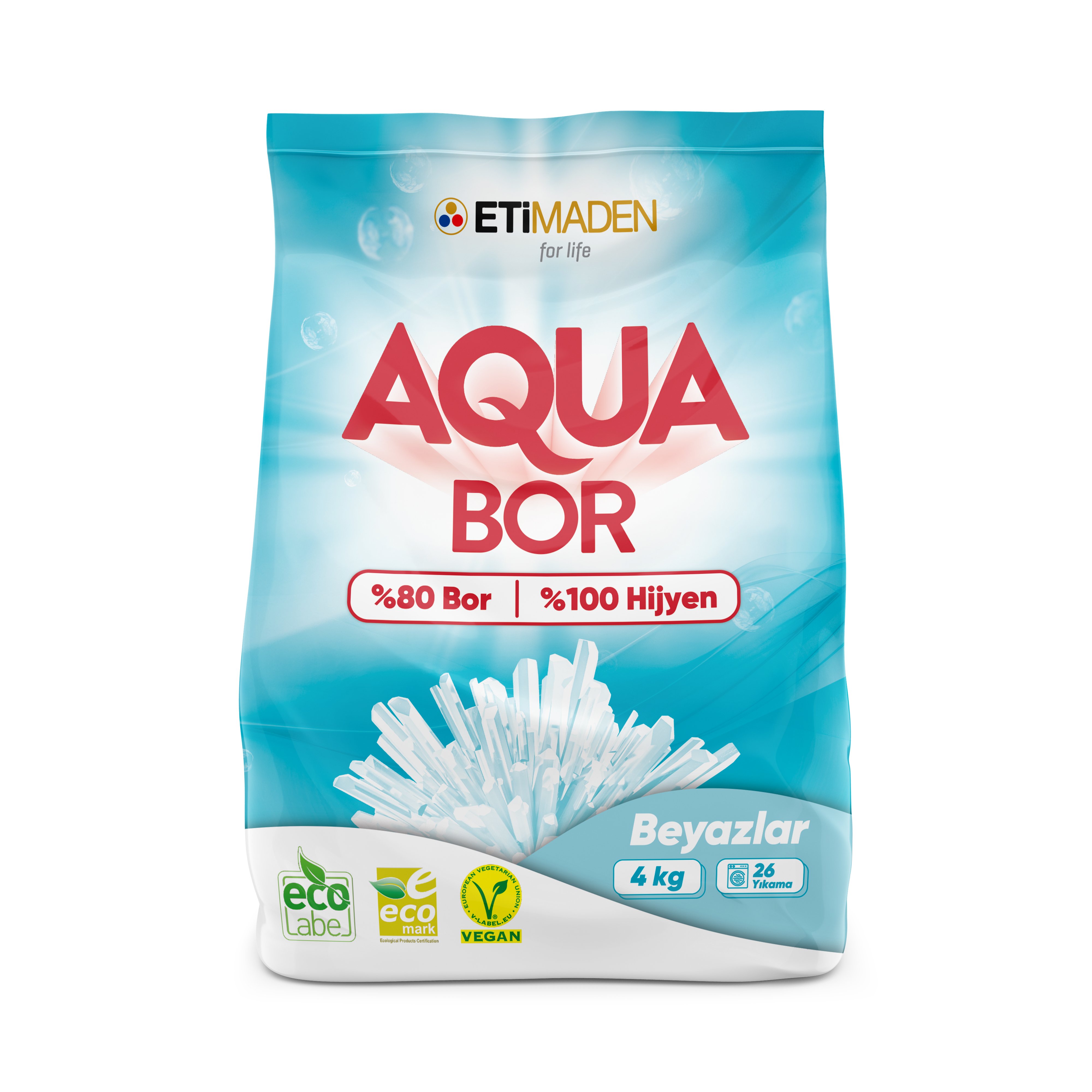 AquaBor Toz Çamaşır Deterjanı 4 kg - Beyazlar